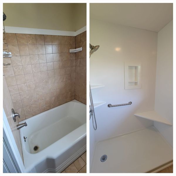 tub to walk in shower conversion