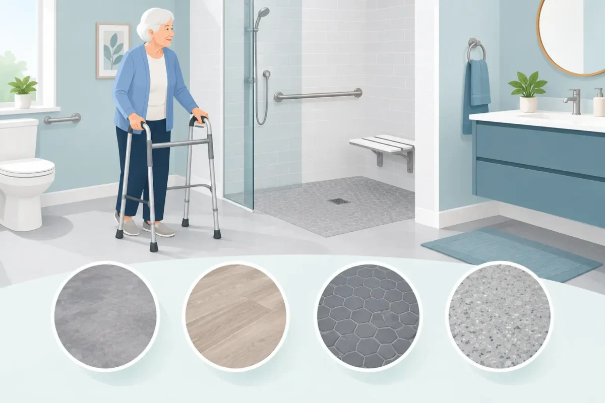 Senior Bathroom Flooring Options That Improve Safety